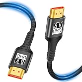 Kryoza HDMI Cable 5m, HDMI Cable 2.1 5m 8K@60Hz | 4K@120Hz 7680P Ultra High Speed Supports HDR10 3D eARC HDCP2.2&amp;2.3,with PS5