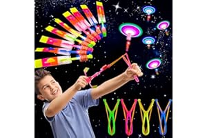 FOHYLOY LED Leuchtspielzeug Partyartikel, 16 Stück Light Helicopter Fly Toy, LED Licht Erstaunliches Hubschrauber Schleuder SpielzeLing-helicopter, Fliegendes Spielzeug Party Set, Partyspielzeug für Kinder