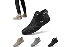 QQKKZX Unisex włoskie ręcznie robione zamszowe wysokie buty na rzepy, buty Beck Męskie wodoodporne rzepy Chukka ręcznie robione antypoślizgowe trampki na co dzień, włoskie buty Dbeck dla mężczyzn