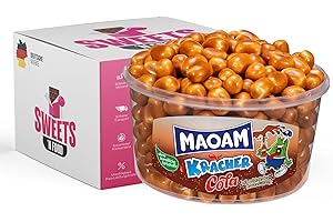 SWEETS´N FOOD Sweets'N Food Maoam Cracker, Crisp, Fruity Chew Sweets with Shower Filling, Fruit Cracker, Blue, Red Berries, 1200 g Tin (Cola)