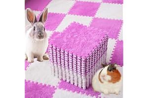 ONCPCARE 10 cuscinetti in pile per porcellini d'India, lavabili, riutilizzabili, morbidi e caldi, 28 x 28 cm, per gabbie per conigli, colore: viola