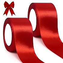 Nastro di raso rosso, larghezza 40 mm, lunghezza 22 metri, nastro per confezioni regalo, fai da te, bouquet, progetti di cucito, creazione di fiocchi, decorazioni di compleanno e matrimonio