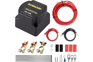 CISSIYOG Parallelatore batteria 12v per camper fuoristrada, doppia batteria relè 12V, relè di carica divisa, Kit isolatore doppia batteria 12V 140A, Relè sensibile alla tensione per auto, camion, SUV, barca