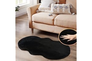 ORINOVA Tappeto Camera da Letto Nero 60x120 cm Salotto Morbido Tappeto Lavabile Moderno