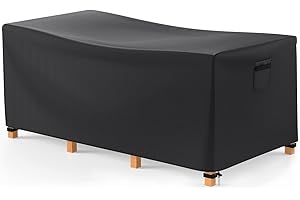 MRRIHAND Pokrowce na meble ogrodowe 170 x 94 x 71 cm, pokrowiec na meble tarasowe, wodoodporna tkanina Oxford 600D, z powłoką PU, duży wylot powietrza, pokrowiec na stół na zewnątrz, odporny na promieniowanie