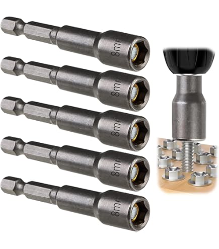 Sourcingmap 100mm Length 1/4" Hex Shank 8mm H8 Hexagon Magnetic Screwdriver Bits - View #3