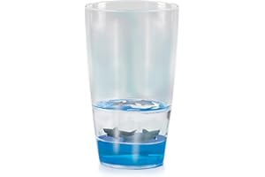 Deluxebase Floatarama Tumbler - Haifisch Acryl-Trinkglas mit schwimmenden Tierfiguren. 250 ml BPA-frei Haifisch Trinkglas für Kinder und Erwachsene.