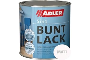 ADLER 5in1 Buntlack für Innen und Außen - 125ml- Wetterfester Lack und Grundierung für Holz, Metall & Kunststoff RAL7016 Anthrazitgrau