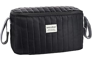 SONARIN Borsa Organizer per Passeggino Universale Impermeabile Portatile Leggero Borsa per Carrozzina Nero