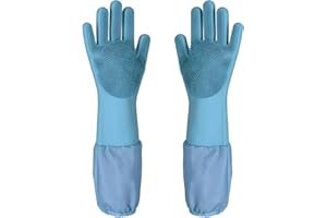 GALAMAX Grooming Gloves,2-in-1 Dog Washing Gloves,Thick Heat-Resistant Silicone Dog washing Mitt for Medium to Long Hair & Short Hair