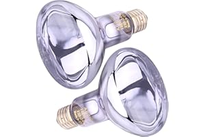 AIICIOO Lampade spot per luce diurna - Lampadina termica per rettili e anfibi, confezione da 2 pezzi da 150 W, bianco