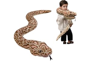 FAXIANTHER Simulation Plush Snake Hand Puppet 67 Inches Long Stuffed Animal Giant Boa Constrictor Funny Realistic Cobra Snake Puppet Halloween Party Home Decor Prank Props for Adults