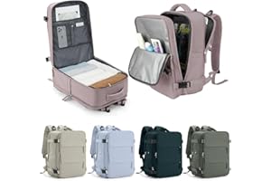 WEPLAN Mochila Viaje Cabina Avion 40x20x25 Ryanair Mochila de Viaje 45x36x20 Easyjet Mochilas para Mujer Bolsa de Cabina Equipaje de Mano Senderismo Mochila Impermeable Cabina Mochila Portatil con cable USB
