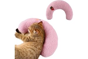 DENTRUN Cat Pillow Pets Soft Toy Calming Pillow for Dog Anxiety Relief Puppy Hugging U Shaped Dog Bed Cushion Sleeping Improve Comfort Plush Toy