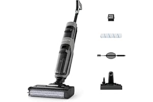 Rowenta X-Clean 4 Aspirateur Balai Laveur sans Fil, Aspiration et Lavage Puissant, Intelligent, Autonomie 50min, Autonettoyage GZ5036WO, Gris