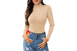 Gyabnw Camiseta Térmica Cuello Alto Manga Larga Camiseta Slim Fit Basica Termica Top Otoño/Invierno Ropa Interior Jersey Elegante Casual Suave Suéter