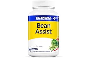 Enzymedica, BeanAssist, Digestive Support, 30 Capsules, Vegan, Gluten-Free, Soy-Free
