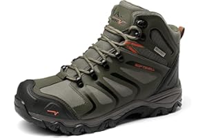 NORTIV 8 Herren Outdoorschuhe Wanderstiefel Trekking Wanderschuhe Wasserdicht Mid Kletterschuhe Bergsteigen Klettern Wandern Schuhe Hiking Boots