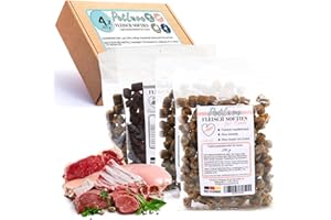 PetLove 100% Fleisch Softies für Hunde • Hundeleckerli ohne Getreide • Hoher Fleischgehalt • Hunde Leckerlis für Training • Mix (Gans, Lachs, Kaninchen, Strauß) - 4er Mix