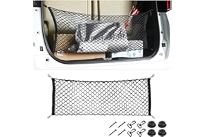 CGEAMDY Rete di stoccaggio in Nylon, Rete di immagazzinaggio Estensibile per Il Bagagliaio dell'auto, Rete di immagazzinaggio Universale per la Maggior Parte delle Auto, Veicoli (90x40cm)