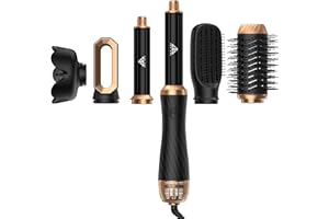 ‎OKWRAP Haarstyler Airstyler OKWRAP Hair Styler Set 6 In 1 Mit Rundbürstenföhn Haarstyler Warmluftbürste föhn diffusor Airflow Lockenstab Automatisch, Volumen Föhnbürste,Für Glätten, Trocknen, Volumen, Locken
