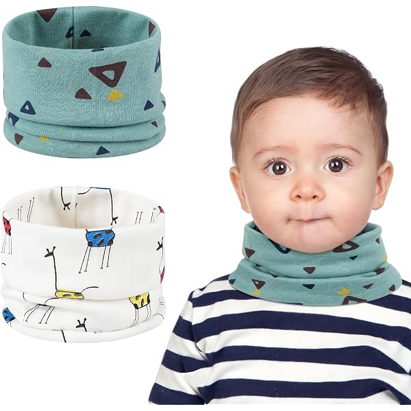 2 Cache-cous En Coton Pour Enfants - Doux Et Chauds Pour Automne/hiver (40x22cm, Lavable Machine)