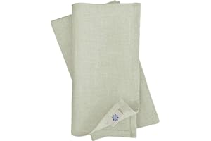 LINEN & COTTON Tovaglioli di Stoffa Colorati Hygge Set di 4-100% Lino, Grigio Chiaro (45 x 45 cm) Tovaglioli da Tavola per Cucina Tavolo da Pranzo Tovaglioli Natalizi per Feste Ristorante Tessuto