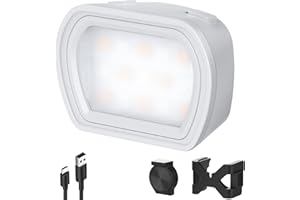 NEEWER Basics Videolicht, Magnetische Zubehör Vlogging kompatibel mit DJI OSMO Pocket 3 Creator Combo, 1,3W wiederaufladbarer Fülllicht mit verbesserten Halterungen für Vlog Foto Selfie, M21 Grau