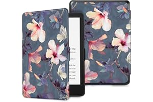 Fintie Etui do 6,8" Kindle Paperwhite (11. Generation - 2021) i Kindle Paperwhite Signature Edition - najcieńszy i najlżejszy pokrowiec ochronny z funkcją Auto Sleep/Wake (ZZ- Kwitnący Hibiskus)