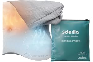 Derila Ergo Termiskt Örngott PCM Kylande och Värmande | Passform 54x36x12 cm för Derila Ergo-kudde, säljs separat. Dragkedja