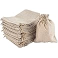 Irich 30 Pack Small Hessian Bags with Drawstring, 13 X 18 CM Biodegradable & Reusable Jute Bag,Fabric Gift Bag Wedding Gift Bags for Wedding Party Jewelry and DIY
