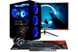 NitroPC - Pack Platinum | PC Gamer Complet (AMD Ryzen 7 7700X 8/16 5.4GHz, RTX 4060 8Go, RAM 32Go, M2 2To, Windows 11 Home | WiFi, écran incurvé 27", Clavier, Souris, Casque) PC Gaming