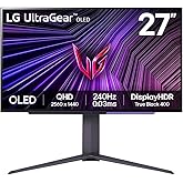 LG UltraGear OLED Gaming Monitor 27GS95QE, 27 inch, 1440p, 240Hz, 0.03ms Response Time, HDR 10, NVIDIA G-Sync compatible & AM