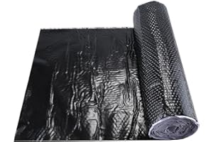 Pamatio Sound Deadening Mat, 80 mil (2 mm) 21,5 sqft (2 sqm) , Butyl Automotive Sound Deadener Roll, Car & Van Sound proofing, Noise Insulation and Dampening (Black 4m x 50cm)