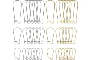 TOAOB THE ONE AND ONLY BABY TOAOB 120 Pezzi Chiuse Ganci Orecchini in Acciaio Inossidabile Oro Tono Anallergici Monachelle per Creazione Gioielli Fai da Te 20mm 25mm 33mm