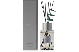 Airkeep Difusor de Aromas 200ml, Ambientador Hogar Lavendar Eucalyptus Gris Difusor de Fragancia, Ambientador para Habitaciones, Baños, Oficinas, Armarios