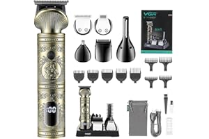 ‎BESTAUTY Haarschneidemaschine aus Metall Bestauty Barttrimmer Herren Präzisionstrimmer T-förmigerTrimmerDesignTrimmerShavingMachineNasentrimmerKörperhaartrimmer6in1PflegesetsGeschenkMann