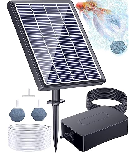 Solar Teichbelüfter Mit Akku - Sauerstoff Für Deine Fische Tag Und Nacht