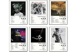 PEIXEN LIL Baby Album Cover Signed Limited Poster Print Rapper Music Poster Canvas Wall Art Room Aesthetic Kit for Teens Girls Dorm Decor 8x10 Inch