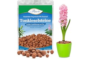 Riare Billes d'argile Argile Expansée Organique pour Plantes en Pot Améliore Le Drainage Billes d'argile légère Naturelle utilisées pour Les Plantes (10L)