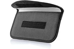 ONEVER Bolsa De Bloqueo De Señal, GPS RFID Faraday Bolsa De Protección De Jaula, Funda para Teléfono Móvil Protección De La Privacidad Y Llave De Coche Fob, Anti-rastreo Antispying (2pcs)