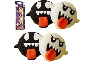 PRYSM GAMING Ghost King Boo Mario Thumb Grips Compatible with the Nintendo Switch Joy-Cons OLED and Switch Lite Silicone Protective Covers - 4 Pack