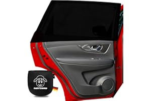 ‎FLUFFY'S WORLD Sonnenschutz Auto Baby • ZERTIFIZIERTER UPF+ UV-Schutz • Nachhaltiges & Hochwertiges GSM105+ Nylon • Doppelte Schutzwirkung • Deutsches Design • Sonnenschutz Auto Kinder, Netz für Seitenfenster