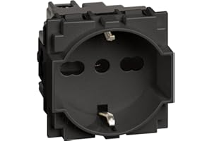 BTICINO Living Now Presa Trivalente Shuko+Bipasso 10/16A Nera