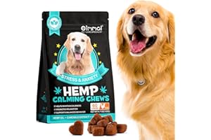 Bieyoc Calming Dog Treats, 60 Chewables Dog Calming Products, Natural Calming Chews for Dogs Helps with Dog Anxiety, Separation, Barking, Stress Relief, Thunderstorms, Travel, Chicken Flavor