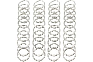 HOOPOE Anillos de Libro, para Encuadernar, 100 Piezas, Hojas Sueltas Bisagra, Anillo de Carpeta de Metal para Scrapbooking Carpeta Àlbum Material de oficina Diámetro 25mm