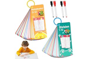 AOOHA Matematiska läromedel, raderbara matematiska flikar, beräkningshjälpmedel, för att lära sig multiplicera splittring, sk