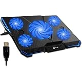 KLIM Cyclone - Base di Raffreddamento PC Portatile + Laptop Stand con 5 ventole + Il Miglior Supporto Raffreddatore…