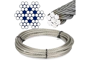 15 Meter Edelstahl - Drahtseil 7x7 mittelweich D= 4 mm - Edelstahl A4 Edelstahlseil Stahlseil I BOOTSTEILE BRAUER®