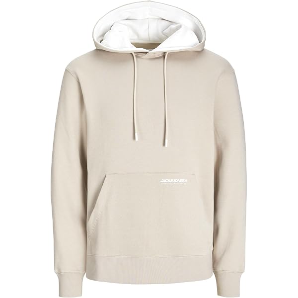 Jack & Jones Men's Jorvesterbro Zip Hoodie - Classic Danish Design, Comfortable Hooded Sweatshirt